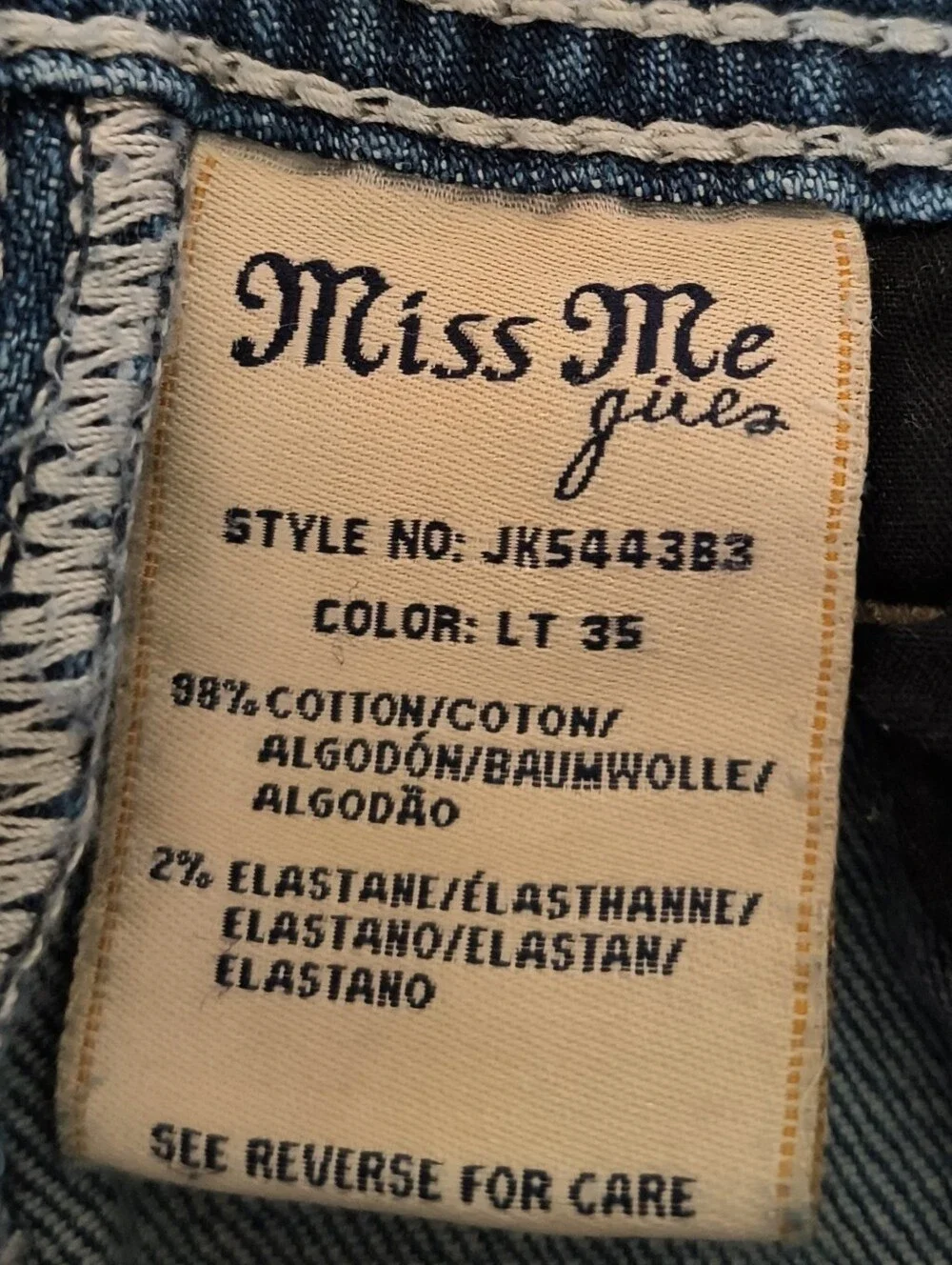 Girl's Miss Me Embellished Boot Cut Jeans Size 10